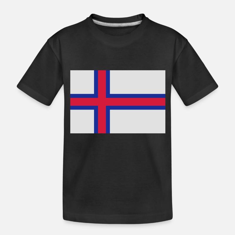 drapeau_iles_feroe - T-shirt bio Premium Enfant - noir