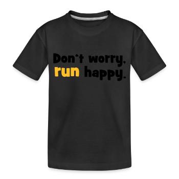 laufen - Kinder Premium Bio T-Shirt - Schwarz - Vorne
