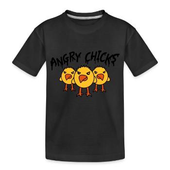 Angry Chicks - Kids' Premium Organic T-Shirt - black - Front