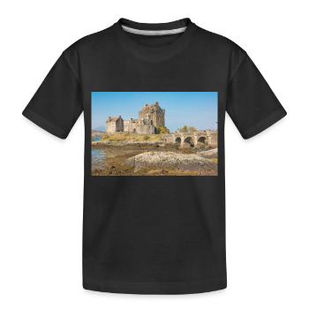 Eilean Donan Castle, île de Skye Highland - T-shirt bio Premium Enfant - noir - Devant