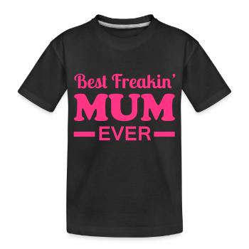 Mum - Kids' Premium Organic T-Shirt - black - Front