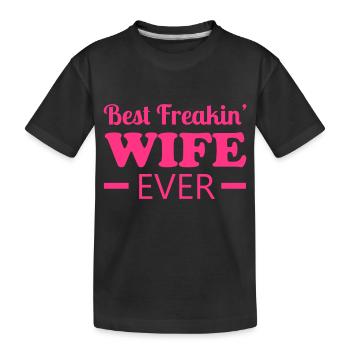Wife - Kinder Premium Bio T-Shirt - Schwarz - Vorne