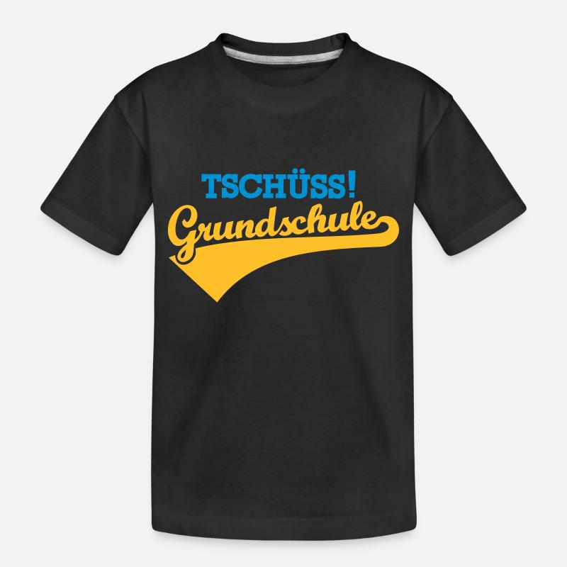 Tschüss Grundschule - Kinder Premium Bio T-Shirt - Schwarz