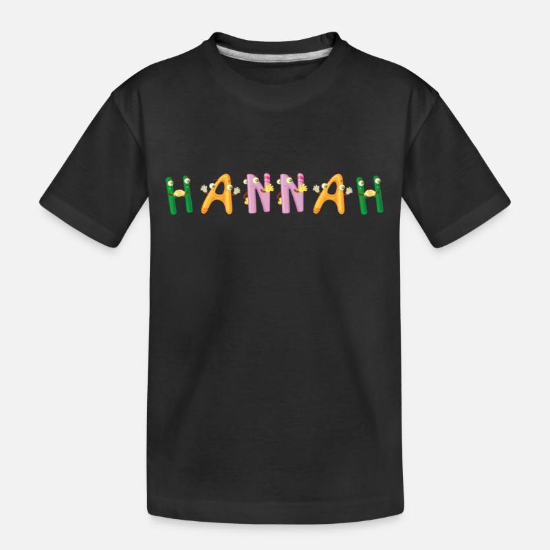 Hannah - Kinder Premium Bio T-Shirt - Schwarz