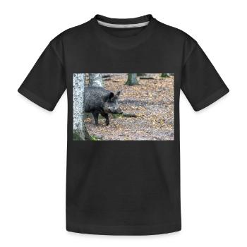Sanglier (en allemand sanglier) Sus scrofa - T-shirt bio Premium Enfant - noir - Devant