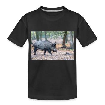 Sanglier (en allemand sanglier) Sus scrofa - T-shirt bio Premium Enfant - noir - Devant
