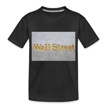 Wall Street golden lettering New York USA - T-shirt bio Premium Enfant - noir - Devant