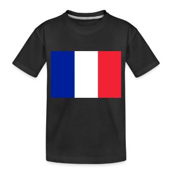Drapeau français - T-shirt bio Premium Enfant - noir - Devant
