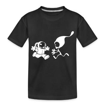 Rencontre d'un autre type - T-shirt bio Premium Enfant - noir - Devant