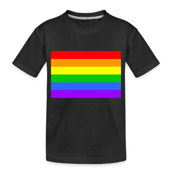 rainbowflag Schwule & Lesben - Kinder Premium Bio T-Shirt - Schwarz - Vorne
