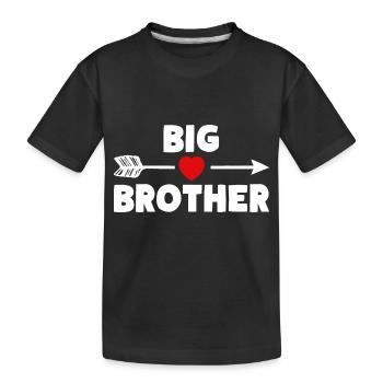 BIG BROTHER Siblings Heart - Kids' Premium Organic T-Shirt - black - Front