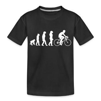 Evolution des Radsports - Kinder Premium Bio T-Shirt - Schwarz - Vorne