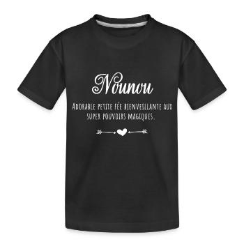 Nounou adorable fée - T-shirt bio Premium Enfant - noir - Devant