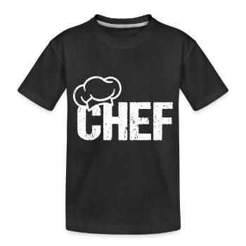 CHEF Chef's Hat - Kids' Premium Organic T-Shirt - black - Front