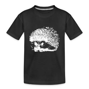 Hedgehog Cute Sting Animal Nature - Kids' Premium Organic T-Shirt - black - Front