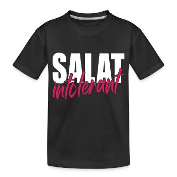 Salat Intolerant - Kinder Premium Bio T-Shirt - Schwarz - Vorne