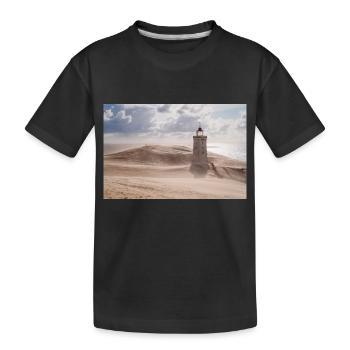 Tempête de sable au phare - T-shirt bio Premium Enfant - noir - Devant