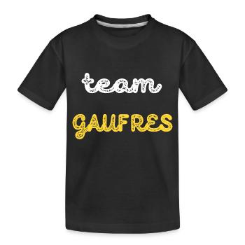 Team Gaufres - T-shirt bio Premium Enfant - noir - Devant