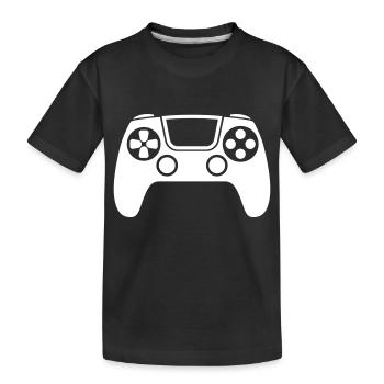 Gamepad Symbol Controller - Kinder Premium Bio T-Shirt - Schwarz - Vorne