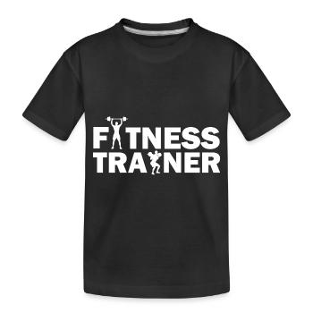 Fitnesstrainer Fitness Personal Trainer - Kinder Premium Bio T-Shirt - Schwarz - Vorne