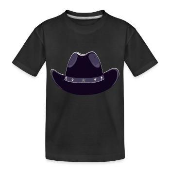 cowboy hat - Kids' Premium Organic T-Shirt - black - Front