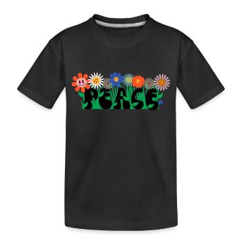 PEACE - Kids' Premium Organic T-Shirt - black - Front
