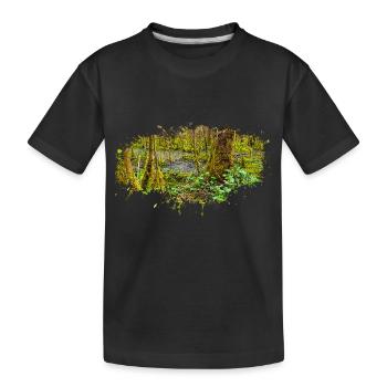 Nature Forêt Marais Peinture Éclaboussures d’eau - T-shirt bio Premium Enfant - noir - Devant