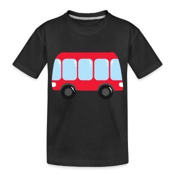 Bus Rot - Kinder Premium Bio T-Shirt - Schwarz - Vorne