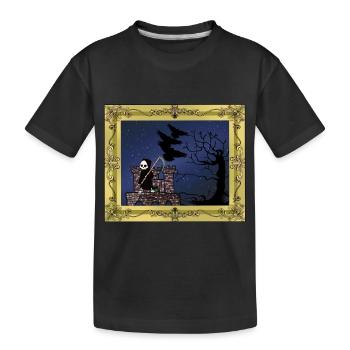 Horreur Moyen Âge Château Forteresse Faucheuse Mort - T-shirt bio Premium Enfant - noir - Devant