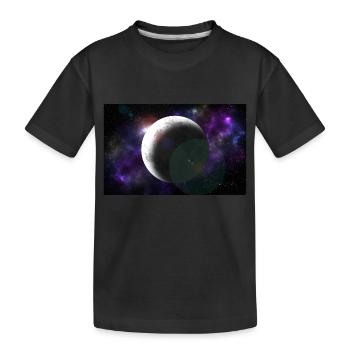 Mond und Weltraum - Kinder Premium Bio T-Shirt - Schwarz - Vorne