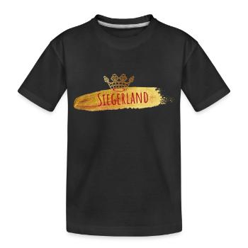 Goldenes Siegerland - Deine Stadt - dein Design - Kinder Premium Bio T-Shirt - Schwarz - Vorne