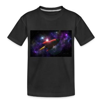Rockey im Weltraum - Kinder Premium Bio T-Shirt - Schwarz - Vorne