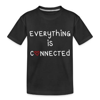 tout est relation de connexion d’amour connecté - T-shirt bio Premium Enfant - noir - Devant