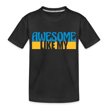 Template Vorlage Awesome Like - Kids' Premium Organic T-Shirt - black - Front
