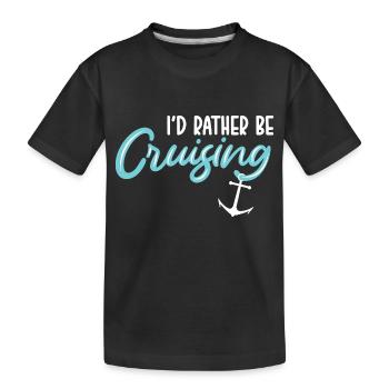 Bateau de croisière - T-shirt bio Premium Enfant - noir - Devant