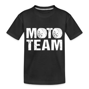 Moto Team Motorrad Motorsport - Kinder Premium Bio T-Shirt - Schwarz - Vorne