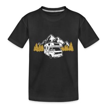 Camping-car Womo - T-shirt bio Premium Enfant - noir - Devant