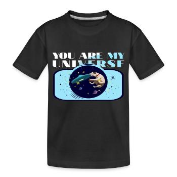 Frisbee funny - Kids' Premium Organic T-Shirt - black - Front