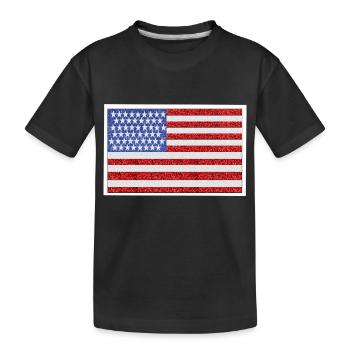 Flagge der Vereinigten Staaten - Kinder Premium Bio T-Shirt - Schwarz - Vorne