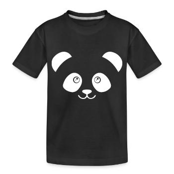 Panda - Kinder Premium Bio T-Shirt - Schwarz - Vorne