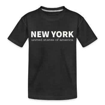 NEW YORK - Kids' Premium Organic T-Shirt - black - Front