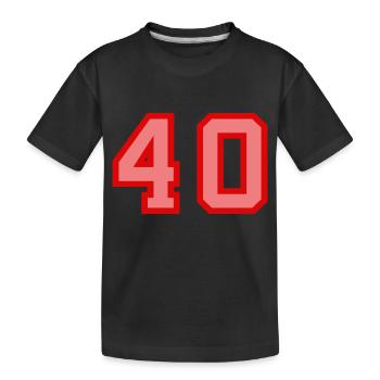 Cool Retro Retrostyle Numéro de maillot numéro de dos - T-shirt bio Premium Enfant - noir - Devant