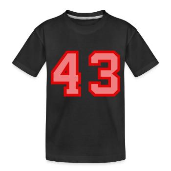 Cool Retro Retrostyle Numéro de maillot numéro de dos - T-shirt bio Premium Enfant - noir - Devant