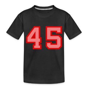 Cool Retro Retrostyle Numéro de maillot numéro de dos - T-shirt bio Premium Enfant - noir - Devant