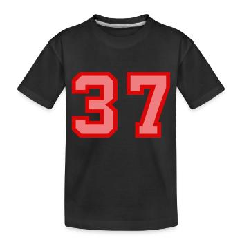 Cool Retro Retrostyle Numéro de maillot numéro de dos - T-shirt bio Premium Enfant - noir - Devant