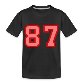Cool Retro Retrostyle Numéro de maillot numéro de dos - T-shirt bio Premium Enfant - noir - Devant