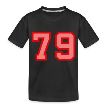 Cool Retro Retrostyle Numéro de maillot numéro de dos - T-shirt bio Premium Enfant - noir - Devant