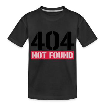 404 not found Meldung - Kinder Premium Bio T-Shirt - Schwarz - Vorne