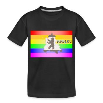 CSD Berlin Gay Pride - Kinder Premium Bio T-Shirt - Schwarz - Vorne