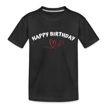 Happy Birthday - Kinder Premium Bio T-Shirt - Schwarz - Vorne